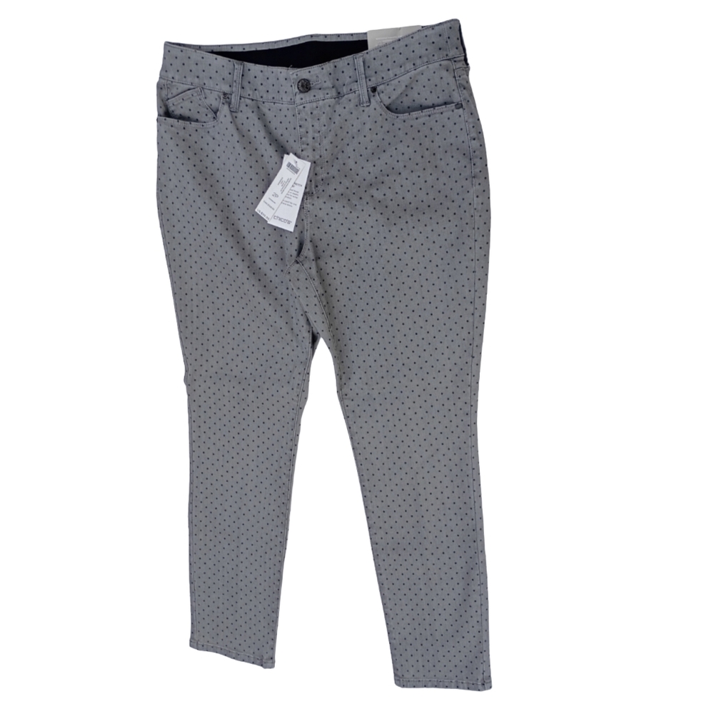 Chico's Gray Polka Dot Boyfriend Jeans